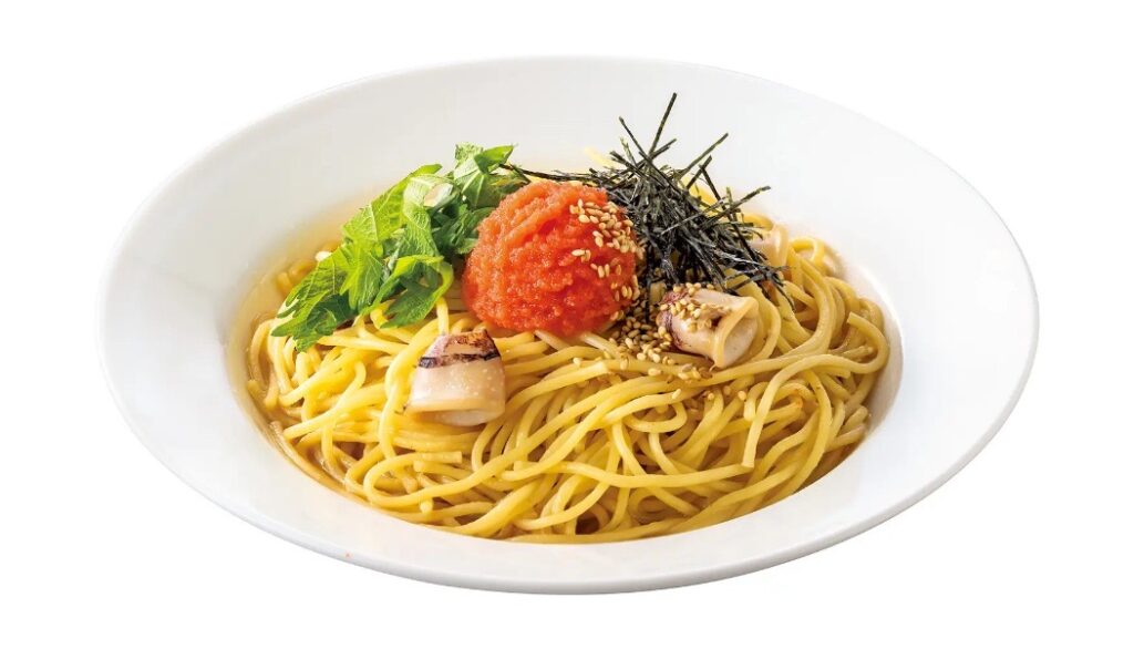 ヤリイカと明太子の和風パスタ サンマルクカフェ