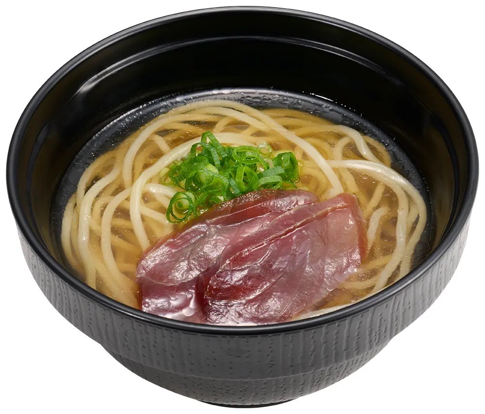 スシロー「鮪しょう油ラーメン」。鹿児島の味を再現した和風ラーメン。