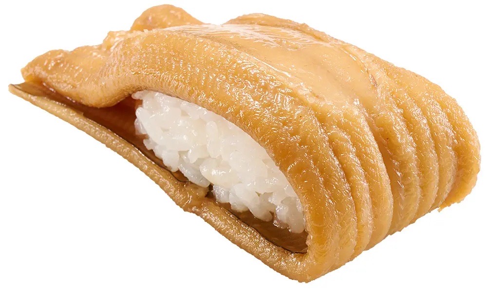 一本まるごとのやわらか穴子にぎり。ふっくらとした身と甘めのたれが特徴。