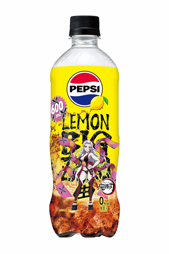 鬼滅の刃コラボ ペプシ〈生〉BIG ZERO LEMON 対決ボトル 堕姫デザイン